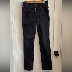 Black Guess high waisted jeans